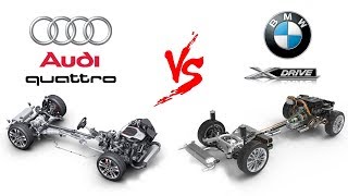 xDrive 4WD Sport vs Quattro Ultra  4X4 System BMW vs AUDI [upl. by Africa]