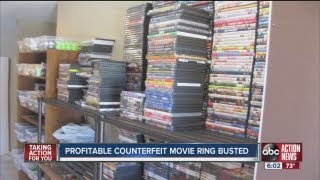 Agents seize 8000 counterfeit DVDs and fake movies from Polk County crime ring [upl. by Drusi308]