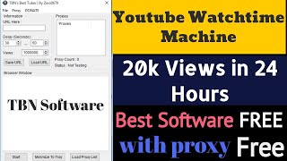 How to Complete YouTube Watch Time With Free Software  How to Complete 4000 Hours Watch Time Fast [upl. by Llednov411]