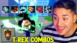 os MELHORES COMBOS de TREX e TODOS ESTILOS DE LUTA no Blox fruits 🔥 [upl. by Eldreeda]