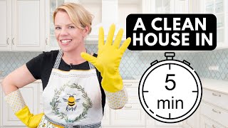 AMAZING 5Minute Speed Cleaning Routine 🧹🧽 🏃‍♀️ [upl. by Ogir]