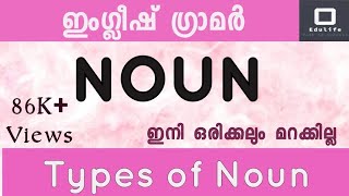 Noun in English Grammar  Malayalam Explanation  Types of Noun [upl. by Iztim902]