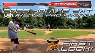 Hitting with the 2023 10 Axe Bat Avenge Pro Hybrid  USA Youth Bat Review [upl. by Belen]