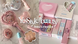 150 YESSTYLE beauty haul 🍥  kbeauty makeup skincare unboxing amp swatches [upl. by Annaigroeg]