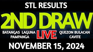 Stl Result Today 2nd draw November 15 2024 STL Batangas Live [upl. by Hedwiga478]