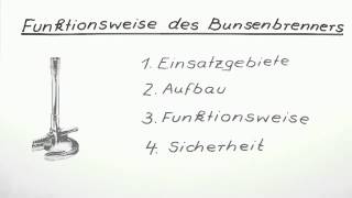 Funktionsweise des Bunsenbrenners  Chemie  Allgemeine und anorganische Chemie [upl. by Platus]