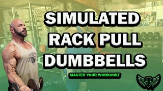 Simulated Rack Pull With Dumbbells [upl. by Nos]