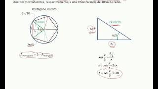 calculo de areas de poligonos en circunferencias [upl. by Caryl642]