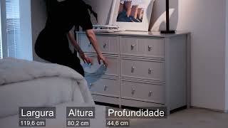 CÔMODA DITÁLIA com 6 Gavetas PARA UM QUARTO MAIS ELEGANTE [upl. by Sam]