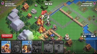 ch7 live attack one shot wizard valley level 3 max defenses default layout [upl. by Bonner]