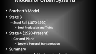 AP Human Geography  Borcherts Model of Urban Evolution [upl. by Evilc]