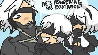 Raiden meets 2B and 9S Metal Gear Rising X Nier Automata  Comic Dub [upl. by Doherty]