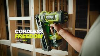 RYOBI’s® First Ever Cordless Framing Nailer [upl. by Knorring]