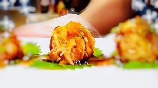 SUSHI Seared Salmon With Spicy Crab Sushi Appetizer SPICYCUNCHY ampCREAMY [upl. by Sinclare]