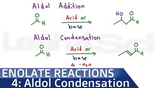 Aldol Addition and Condensation Reaction Mechanism in Acid or Base [upl. by Enirroc844]