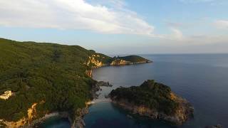 Palaiokastritsa southerly by drone 4K [upl. by Ellord]