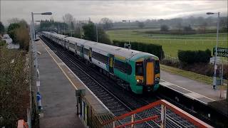 Trains at Plumpton Railway Station  Friday 2nd February 2018 [upl. by Elyak]