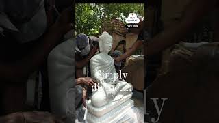 3 FEET HAND CARVED WHITE MARBLE BUDDHASCULPTURE SOLD AND DISPATCHED TO VAPI GUJARAT shorts short [upl. by Naeloj864]