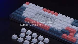 Machenike K600 Keyboard  Thirmode Version 100keys RGB Keyboard English [upl. by Sidnala]