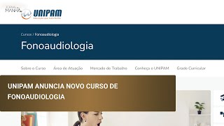 Unipam anuncia novo curso de fonoaudiologia [upl. by Ariaek]