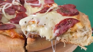 PIZZA DE CALABRESA  A RECEITA MAIS FÁCIL QUE VOCÊ JÁ VIU  PIZZA CHICAGO [upl. by Anoek202]