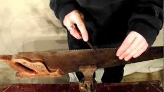 DIY How to sharpen a hand saw blade [upl. by Truitt362]