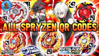 ALL SPRYZEN QR CODES  PRO SERIES LORD SPRYZEN QR CODE  BEYBLADE BURST SURGE APP [upl. by Caputto]