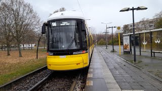 Straßenbahn Berlin Mitfahrt von S Hackescher Markt bis Riesaer Straße im F8Z auf der 56 Komplett [upl. by Irme]