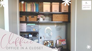 Creating An Office In A Closet  CLOFFICE TOUR [upl. by Ario]