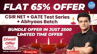 Happy diwali  Flat 65 OFFER  CSIR TEST SERIES [upl. by Aihselef]