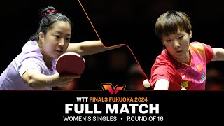 FULL MATCH  Shin Yubin vs Wang Manyu  WS R16  WTTFukuoka 2024 [upl. by Nalehp]