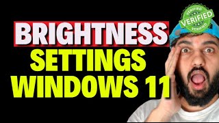 Brightness Settings in Windows 11 [upl. by Avrenim702]