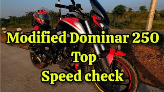 Dominar 250 Top speed check dominar speed world top [upl. by Eilra]