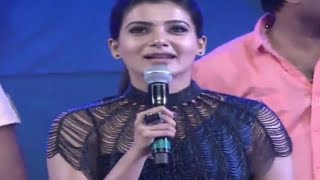 Samantha Requesting Jr NTR To Sing Raakasi Raakasi Song  Rabhasa Audio Launch Pranitha Subhash [upl. by Leahci]