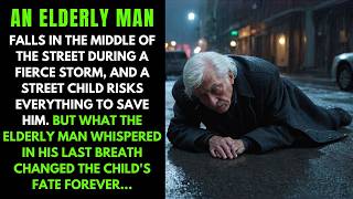 Street Boy Faces a Furious Storm to Save an Old Man Lying on the Ground But What the Old Man [upl. by Ueihtam]