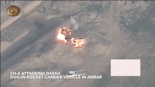 Iraqi CH4 Armed Drone  Combat Debut [upl. by Eelytsirk]