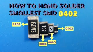 Andonstar How to Hand Solder 0402 Smallest SMTSMD Resistor Components 0402 smd [upl. by Eaned]