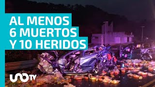 En imágenes choque deja al menos 6 muertos y más de 10 heridos en la MéxicoTuxpan [upl. by Aiuhsoj795]