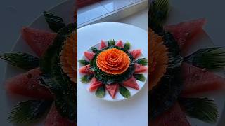 Fruit and vegetable plate decoration ideas super plate decoration skills shortsfeed [upl. by Onofredo610]