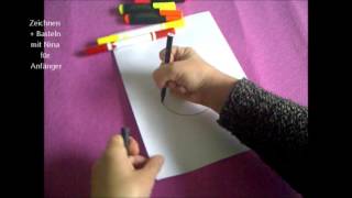 Einen Kreis ohne Zirkel zeichnen How to draw a circle freehand [upl. by Atikihs]