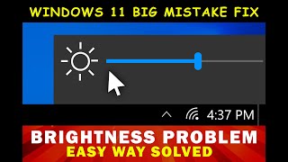 Windows 11 Brightness Problem Solved Bangla  brightness slider missing  brightness not working [upl. by Ahsinned441]