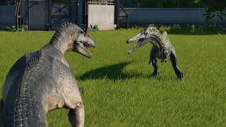 Allosaurus VS Suchomimus  Jurassic World Evolution [upl. by Nosyd]