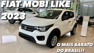 Fiat Mobi Like 2023  O Mobi MAIS BARATO do brasil em detalhes 4K [upl. by Allenrad243]