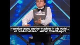 9YearOlds Adrian Romoff Dazzling AGT Debut [upl. by Angadresma379]