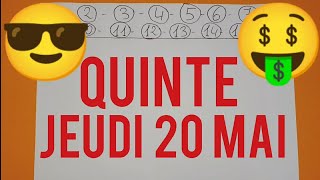 PRONOSTIC PMU QUINTE JEUDI 20 MAI 2021 QUINTE DU JOUR [upl. by Belden]