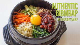 Authentic Bibimbap recipe  Secret Gochujang Sauce [upl. by Atterahs]