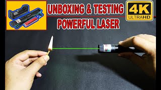 Unboxing amp Testing Cheap and Powerful Green laser Pointer [upl. by Dannie]