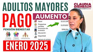 🔴Adultos Mayores el PAGO con AUMENTO de la Pensión Bienestar🔴 [upl. by Attirehs]