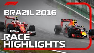 2016 Brazilian Grand Prix Race Highlights [upl. by Llerej22]