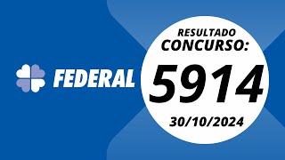 Loteria Federal Resultado Concurso 59145 30102024 resultadoloteriafederal loteriafederal5914 [upl. by Mars530]